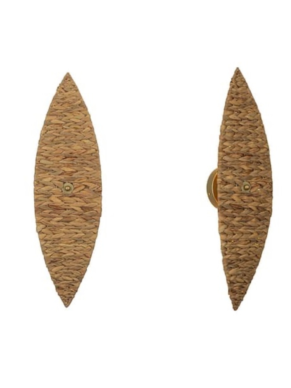 Handwoven Seagrass Wall Sconce - Natural Brown - Picture 4 of 11